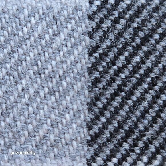 NWOT Foxford Cashwool Extra Fine Merino Wool Grey Black Plaid Ireland - Picture 8 of 9